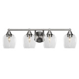Paramount 4 Light Vanity Light 8 Inch Tall  by Toltec - 3424-BN-4810