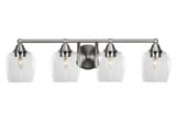 Paramount 4 Light Vanity Light 8 Inch Tall  by Toltec - 3424-BN-4810