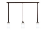 3 Light Stem Hung Linear Pendalier 8.5 x 36 Inch Length by Toltec 36-BN-541 - 36-BN-541