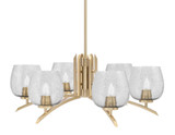 Kurve 6 Light Large Chandelier by Toltec 3706-NAB-4812 - 3706-NAB-4812