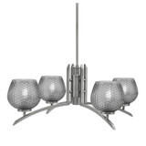Kurve 4 Light Large Chandelier by Toltec 3704-GP-460