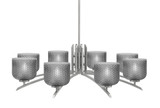 Kurve 8 Light Oversized Chandelier by Toltec 3708-GP-461 - 3708-GP-461
