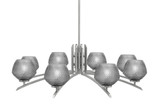 Kurve 8 Light Oversized Chandelier by Toltec 3708-GP-462 - 3708-GP-462