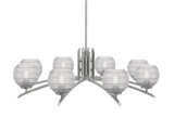 Kurve 8 Light Oversized Chandelier by Toltec 3708-GP-51 - 3708-GP-51