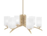 Kurve 6 Light Medium Chandelier by Toltec 3706-NAB-541 - 3706-NAB-541