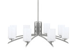 Kurve 8 Light Large Chandelier by Toltec 3708-GP-30 - 3708-GP-30
