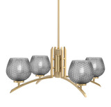Kurve 4 Light Large Chandelier by Toltec 3704-NAB-460 - 3704-NAB-460