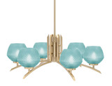 Kurve 6 Light Large Chandelier by Toltec 3706-NAB-4625 - 3706-NAB-4625