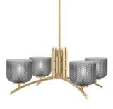 Kurve 4 Light Large Chandelier by Toltec 3704-NAB-461 - 3704-NAB-461
