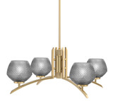 Kurve 4 Light Large Chandelier by Toltec 3704-NAB-462 - 3704-NAB-462