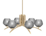 Kurve 6 Light Large Chandelier by Toltec 3706-NAB-4622 - 3706-NAB-4622