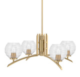 Kurve 4 Light Large Chandelier by Toltec 3704-NAB-51 - 3704-NAB-51