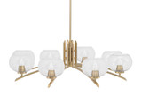 Kurve 8 Light Oversized Chandelier by Toltec 3708-NAB-202 - 3708-NAB-202