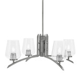 Kurve 4 Light Large Chandelier by Toltec 3704-GP-42 - 3704-GP-42