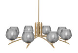 Kurve 8 Light Oversized Chandelier by Toltec 3708-NAB-4602 - 3708-NAB-4602