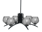 Kurve 6 Light Large Chandelier by Toltec 3706-MB-460 - 3706-MB-460