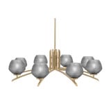 Kurve 8 Light Oversized Chandelier by Toltec 3708-NAB-4622