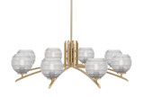 Kurve 8 Light Oversized Chandelier by Toltec 3708-NAB-5110 - 3708-NAB-5110