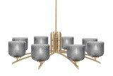 Kurve 8 Light Oversized Chandelier by Toltec 3708-NAB-4612 - 3708-NAB-4612