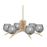 Kurve 6 Light Large Chandelier by Toltec 3706-NAB-4602