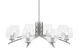 Kurve 8 Light Oversized Chandelier by Toltec 3708-GP-48 - 3708-GP-48