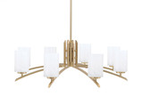 Kurve 8 Light Large Chandelier by Toltec 3708-NAB-3001 - 3708-NAB-3001