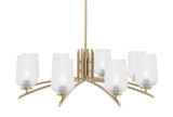 Kurve 8 Light Oversized Chandelier by Toltec 3708-NAB-4250 - 3708-NAB-4250