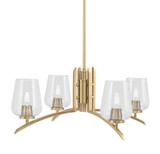 Kurve 4 Light Large Chandelier by Toltec 3704-NAB-24 - 3704-NAB-24