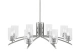 Kurve 8 Light Large Chandelier by Toltec 3708-GP-35 - 3708-GP-35