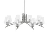 Kurve 8 Light Oversized Chandelier by Toltec 3708-GP-24 - 3708-GP-24