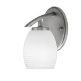 Kurve 1 Light Linen Glass Wall Sconce by Toltec - 3720-GP-615