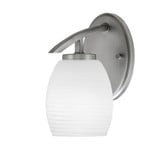 Kurve 1 Light Linen Glass Wall Sconce by Toltec - 3720-GP-615