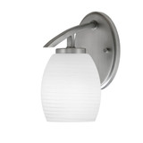 Kurve 1 Light Linen Glass Wall Sconce by Toltec - 3720-GP-615