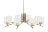 Kurve 8 Light Oversized Chandelier by Toltec 3708-NAB-4810 - 3708-NAB-4810