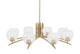 Kurve 8 Light Oversized Chandelier by Toltec 3708-NAB-4100 - 3708-NAB-4100