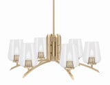 Kurve 6 Light Large Chandelier by Toltec 3706-NAB-210 - 3706-NAB-210