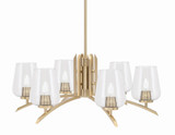 Kurve 6 Light Large Chandelier by Toltec 3706-NAB-210 - 3706-NAB-210