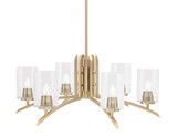 Kurve 6 Light Medium Chandelier by Toltec 3706-NAB-300 - 3706-NAB-300
