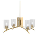 Kurve 4 Light Medium Chandelier by Toltec 3704-NAB-30