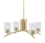 Kurve 4 Light Medium Chandelier by Toltec 3704-NAB-30 - 3704-NAB-30