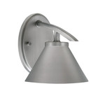 Kurve 1 Light Wall Sconce 7.75 Inch Tall by Toltec - 3720-GP-458