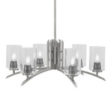 Kurve 6 Light Medium Chandelier by Toltec 3706-GP-300 - 3706-GP-300