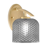 Kurve 1 Light Steel  Wall Sconce 9 Inch Tall by Toltec - 3720-NAB-461