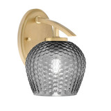 Kurve 1 Light Textured Wall Sconce 9 Inch Tall by Toltec - 3720-NAB-460