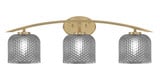 Kurve 3 Light Bath Bar 9.25 x 29 Inches Length by Toltec  - 3723-NAB-4612