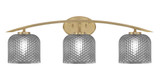 Kurve 3 Light Bath Bar 9.25 x 29 Inches Length by Toltec  - 3723-NAB-4612