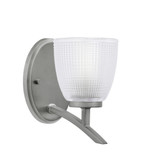 Kurve 1 Light Ribbed Glass Wall Sconce 7.5 Inch Tall by Toltec - 3721-50
