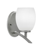 Kurve 1 Light Linen Glass Wall Sconce 8.5 Inch Tall by Toltec - 3721-61
