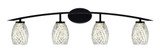 Kurve 4 Light Fusion Glass Vanity Light 40 Inch Length by Toltec - 3724-MB-50