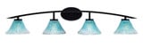 Kurve 4 Light Vanity Light 7.75 Inch Tall by Toltec - 3724-MB-49
